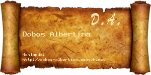 Dobos Albertina névjegykártya